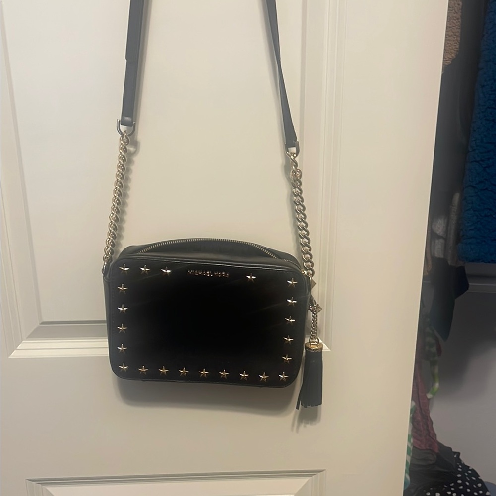 Michael Kors Black Studded Crossbody Bag